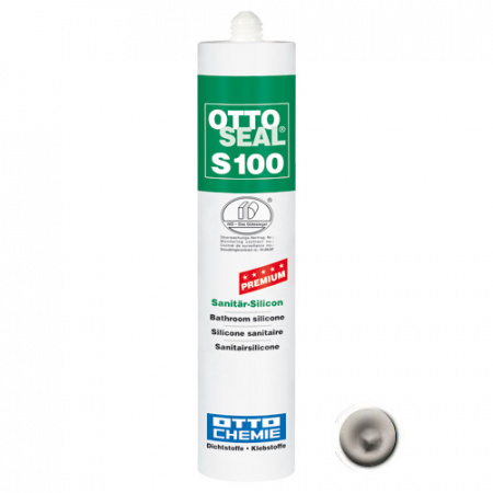 Профессиональный универсальный силиконовый герметик OTTOSEAL S100 PREMIUM С71 (смешанно-серый), 300мл