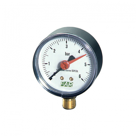 FAR  Манометр Ø63 мм 1/4” шкала 0-25 бар, радиальный  FA 2500 R25
