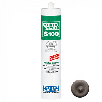 Профессиональный универсальный силиконовый герметик OTTOSEAL S100 PREMIUM С6777 (фанго серый), 300мл