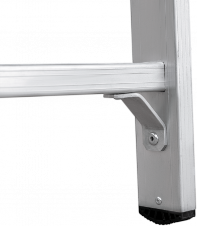 Индустриальная алюминиевая стремянка с развальцованными ступенями, площадкой 400×400 мм и поручнями NV5170 артикул 5170109