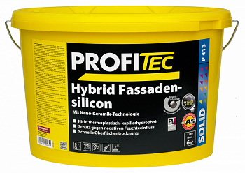 Краска PROFI Tec P413  weiss Hybrid Fassadensilicon,  1 л