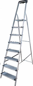 Стремянка алюминиевая со ступенями 130 мм и органайзером NV1118 артикул 1118108