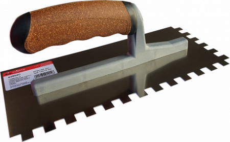 Гребёнка нержавеющая, пробковая ручка BRAVO SOFT CORK 13x27,зуб 10x10 CORTE