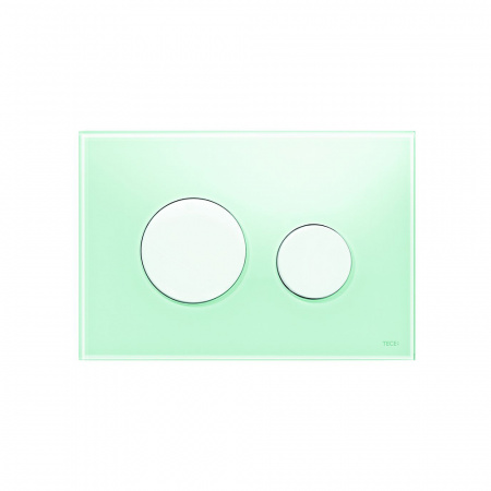 TECE TECEloop панель смыва с двумя клавишами стеклянная Белый зеленый 9240651