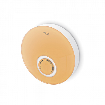 TECE  Дизайнерская панель комнатного термостата DT стекло оранжевое, корпус белый  77400017