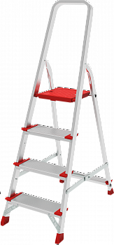 Профессиональная алюминиевая стремянка со ступенями 130 мм и металлическими стяжками NV 3119 артикул 3119104