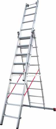 Индустриальная алюминиевая трехсекционная лестница NV5230 артикул 5230309