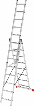 Лестница алюминиевая многофункциональная трехсекционная NV2230 артикул 2230308