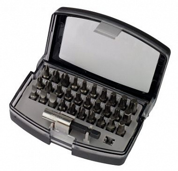 Набор бит SL/PH/PZ/Hex/Tx 30 шт и битодержатель в кейсе FELO 02013116