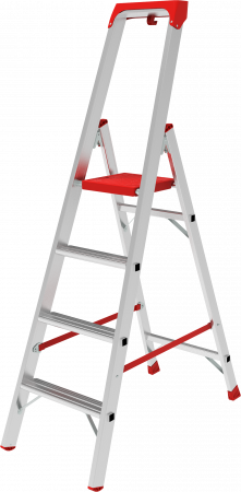 Индустриальная алюминиевая стремянка с развальцованными ступенями и органайзером NV5115 артикул 5115104