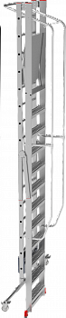 Профессиональная передвижная складная лестница-стремянка с платформой NV3540 артикул 3540110