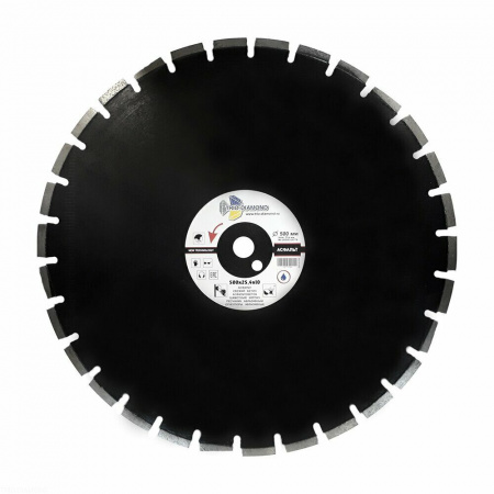 Диск алмазный отрезной 500*25,4*12 Асфальт Серебряная пайка GA776