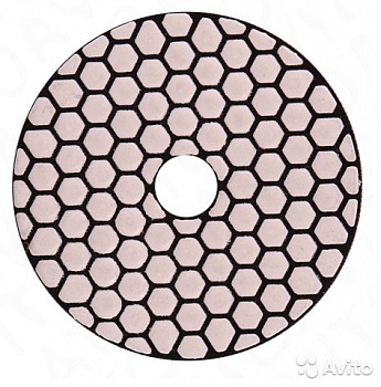 Круг полировальный 100мм №500 сухая, TRIO-DIAMOND