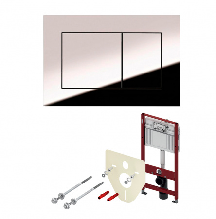 TECE  Комплект TECEbase для установки подвесного унитаза с панелью смыва ТЕСЕnow панель смыва хром глянцевый  9400012