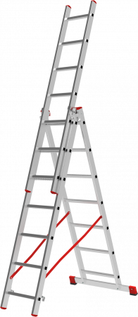 Лестница алюминиевая трехсекционная VIRA NV4230 артикул 4230307
